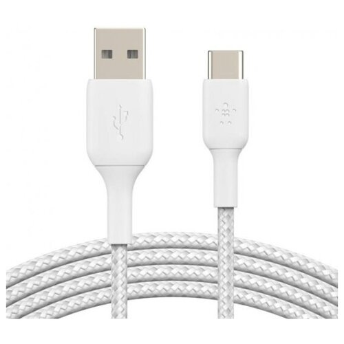 Кабель BELKIN USB-A - USB-C , 2m, нейлон, белый