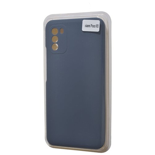 фото Чехол- накладка для xiaomi poco m3 silicone case nl закрытый темно- синий (8)
