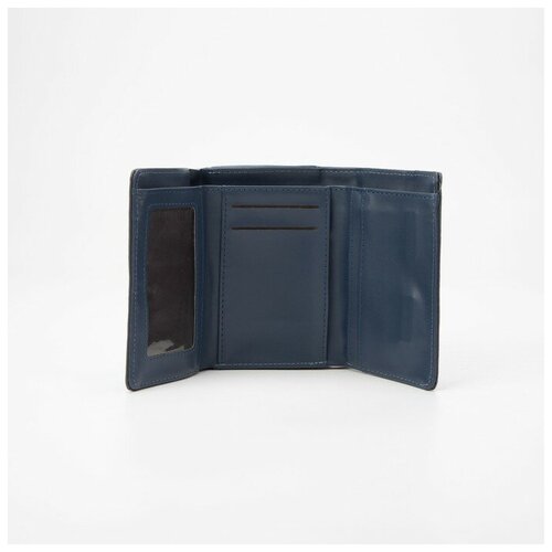 фото Кошелёк, 3 отдела на магнитах, цвет голубой нет бренда