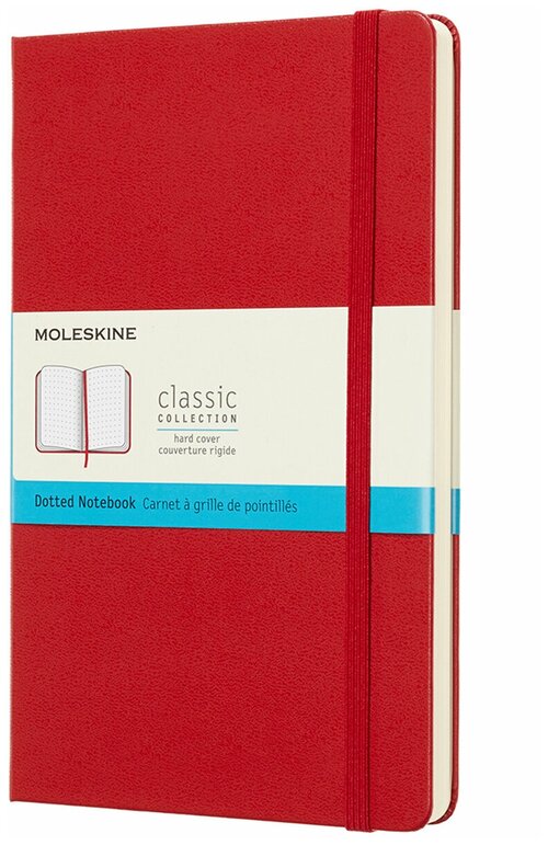 Записная книжка Moleskine Classic (в точку), Large (13х21см), алый красный