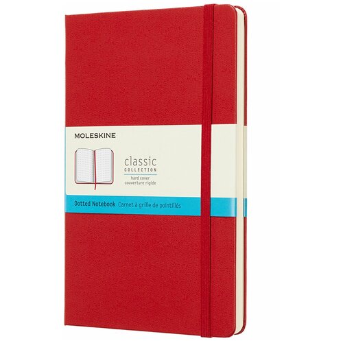 Записная книжка Moleskine Classic (в точку), Large (13х21см), алый красный записная книжка moleskine classic в точку large 13х21см алый красный