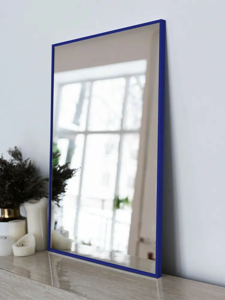 Зеркало интерьерное Desire 50x70, синий, алюминиевая рама