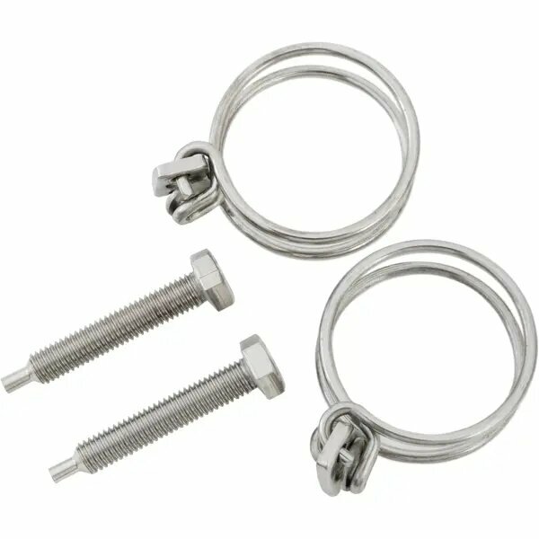 Хомут двойной 35 мм нержавейка 2 шт.