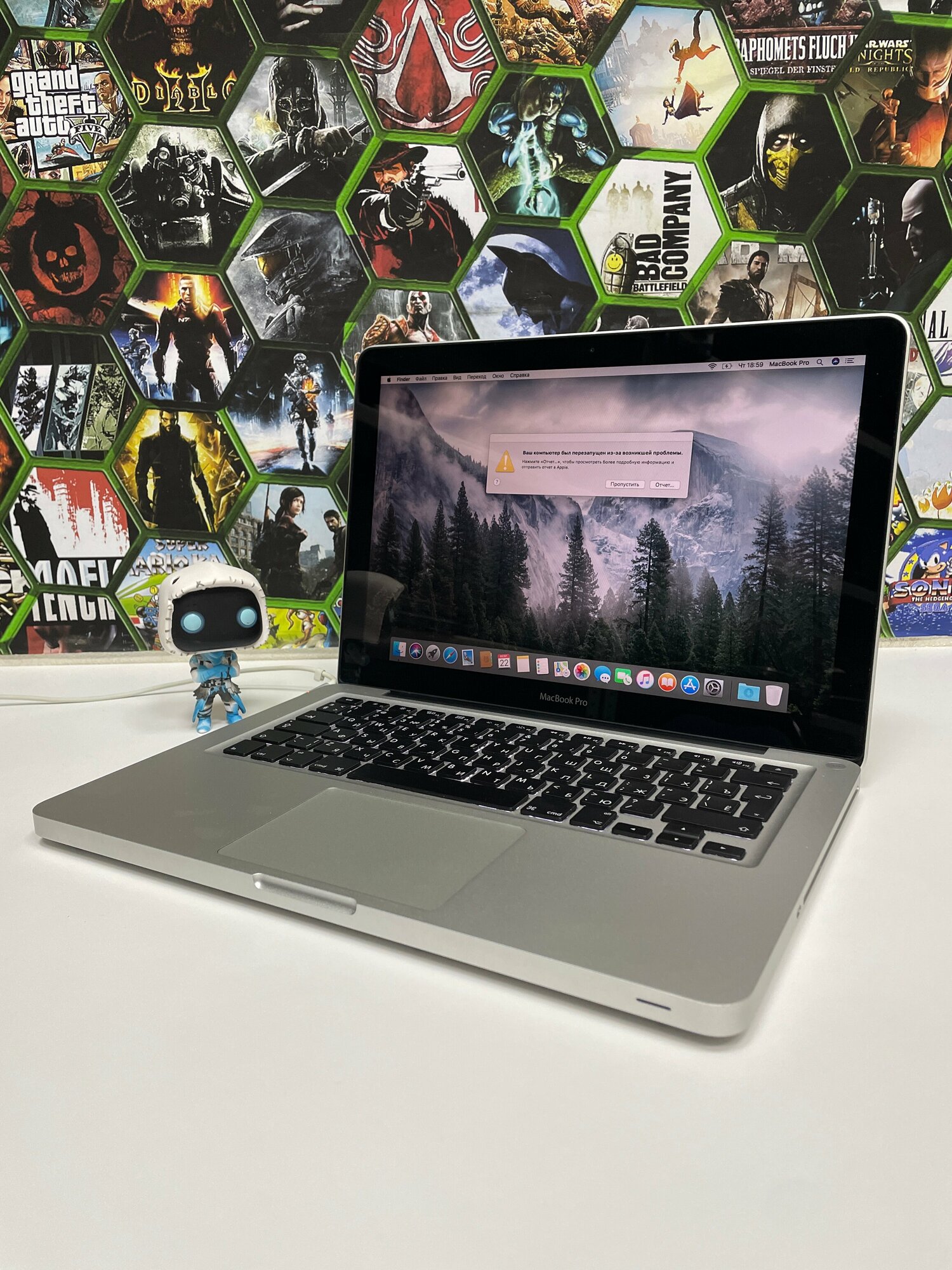 Ноутбук Apple MacBook Pro 13 1280x800, Intel core i5 2x2400Mhz, IntelHD3000, 16Gb, SSD 128Gb, 2011, High Sierra.