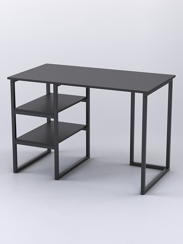 Стол "Стронг" №5 правосторонний в стиле лофт, Черный. Производитель товара - компания Westcom.