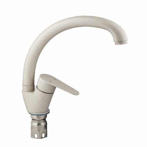 Смеситель для кухни из нержавеющей стали с высоким изливом, сатин