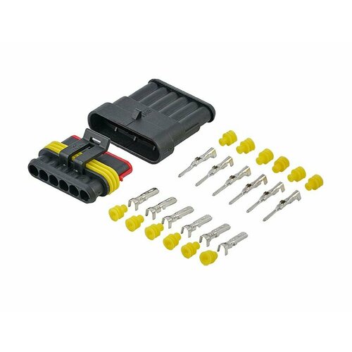 Разъёмы герметичные 6-и контактные автомобильные (мама+папа) штекер без провода