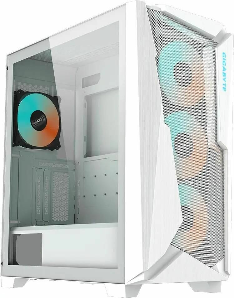 Корпус ATX Gigabyte C301G, Midi-Tower, без БП, белый [28300-gc301w-2ckr]