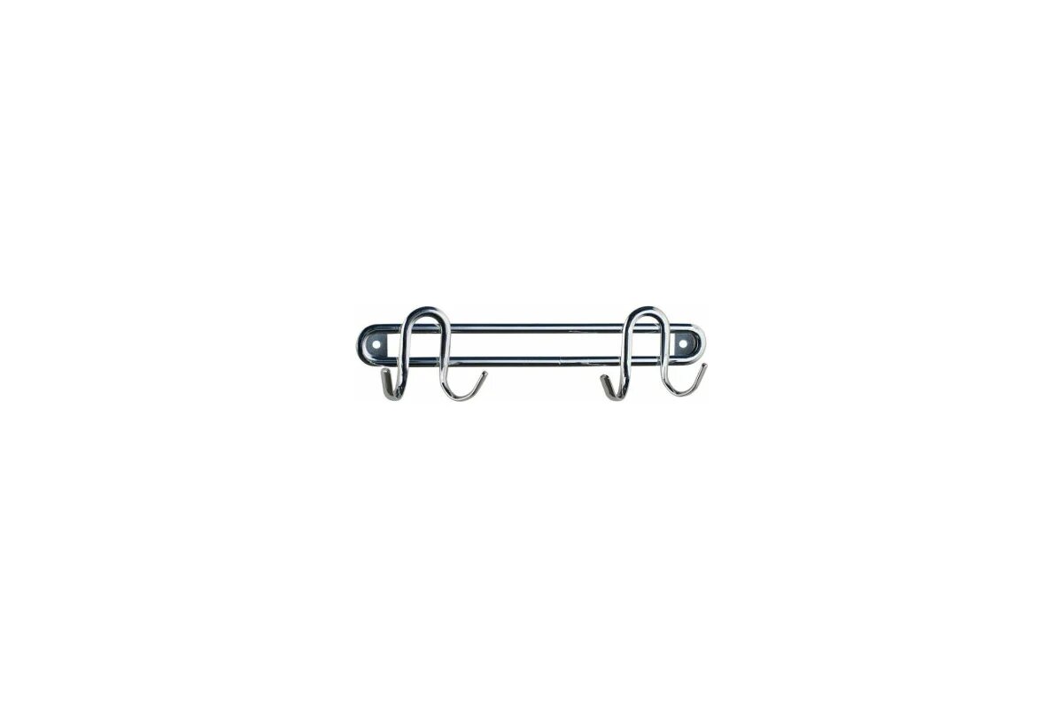 SWENSA Планка 20см с 2-мя двойными крючками хром SWH-2280-02