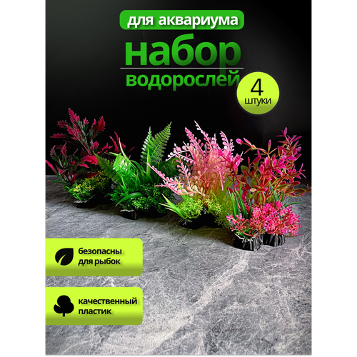 Водоросли для аквариума набор 4шт