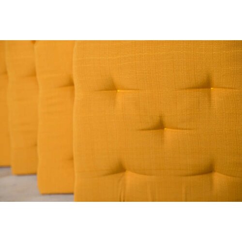 фото Комплект подушек на стул,  41/35x40x4, (4 шт) горчичный 100% пэ linen way