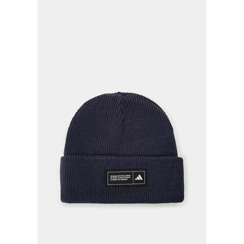 фото Шапка adidas ess beanie cuff для мужчин и женщин, размер 52-54, синий