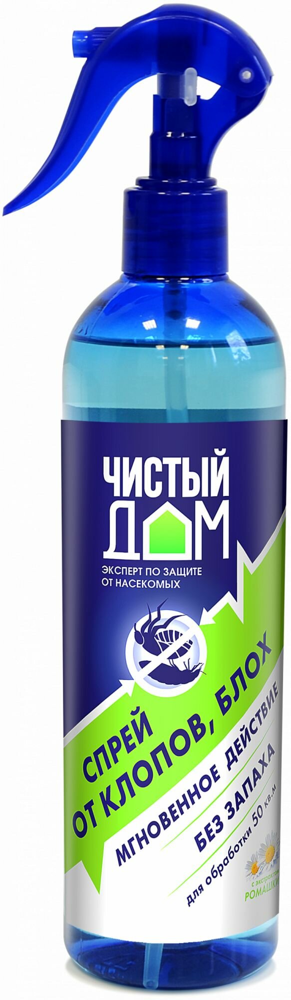 Чистый Дом Спрей от клопов и блох 400 мл с экстрактом ромашки