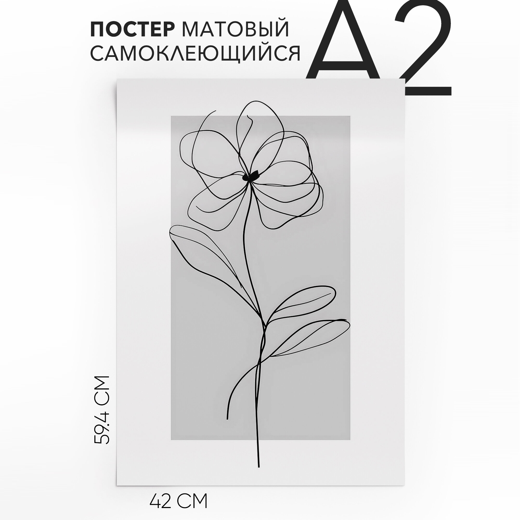 Постеры плакаты самоклеящийся большой A2 Цвет контур влагостойкий для декора