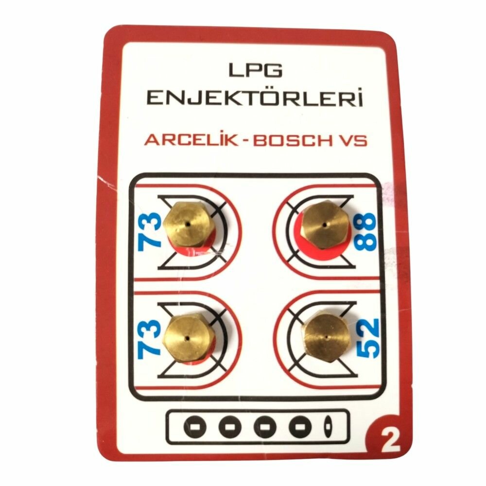 Комплект жиклеров Беко, Арчелик, Bosch для сжиженного газа, М7 — фото 1