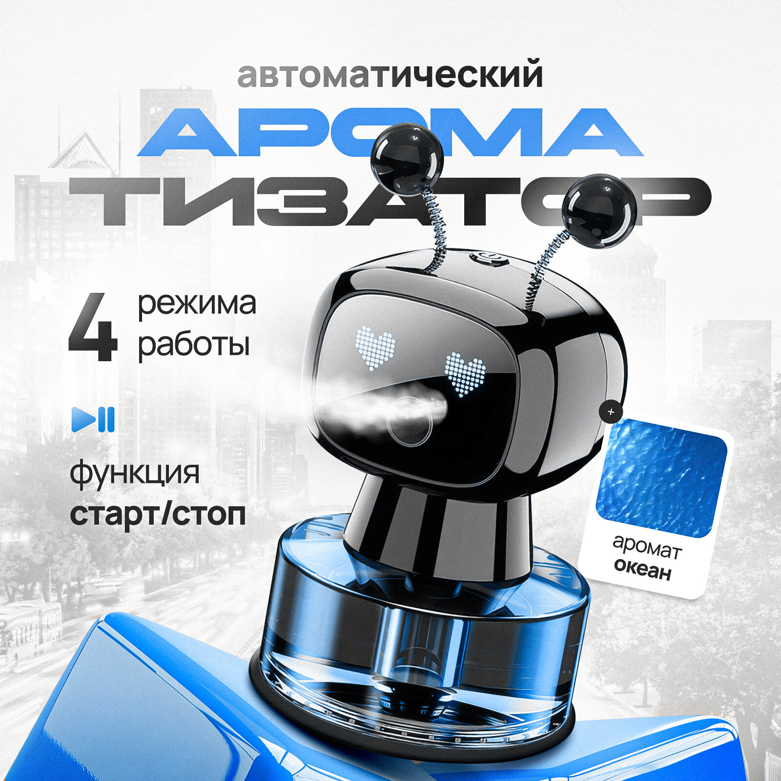 Ароматизатор для автомобиля автоматический, пахучка в машину