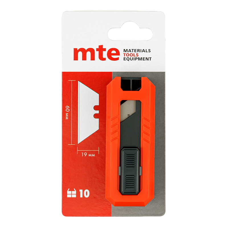 Лезвие трапециевидное в диспенсере 10 шт, биметалл, mte (10 шт)