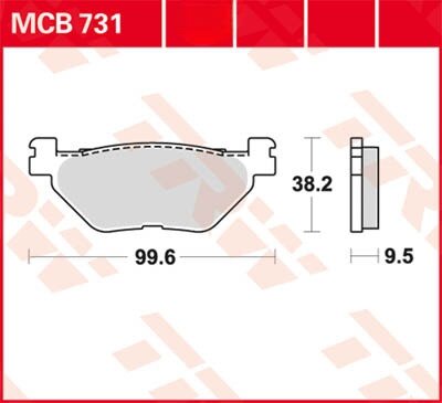 Колодки тормозные задние TRW MCB731 органика