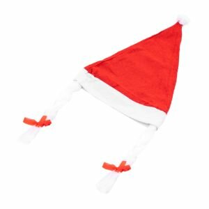 Колпак новогодний с косичками 57х28см текстиль