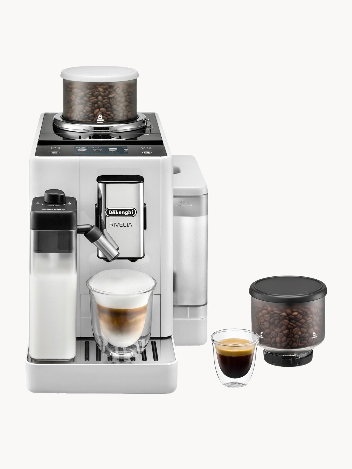 Автоматическая кофемашина DeLonghi Rivelia Perfetto EXAM440.55. W Цвет Белый