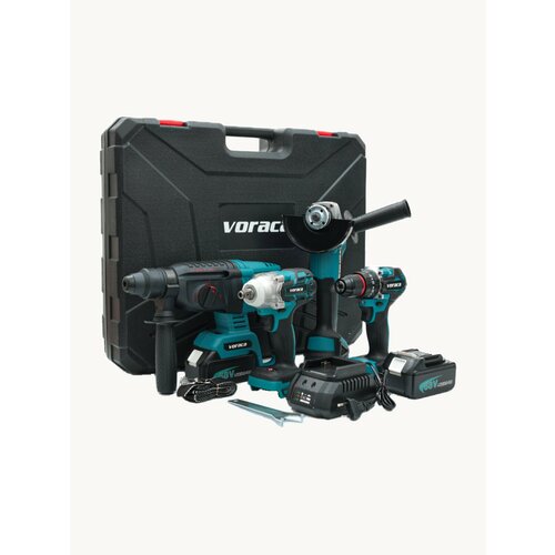 Набор электроинструментов аккумуляторных 4в1 21V болгарка гайковерт перфоратор дрель шуруповерт 16550₽