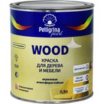 Краска для дерева и мебели Pelligrina Pearl Wood, акриловая, база A, белая, 0,9 л - изображение