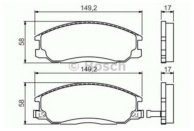 BOSCH колодки тормозные дисковые ПЕР 0986424729