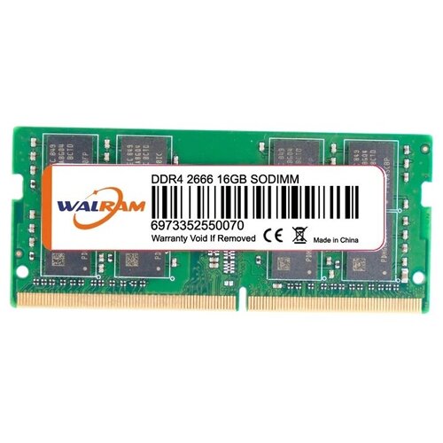 Оперативная память ОЗУ WAL RAM DDR4 16 Гб 2666 МГц Sodimm память для ноутбука 288pin ddr4 Ram для ноутбука 449900₽