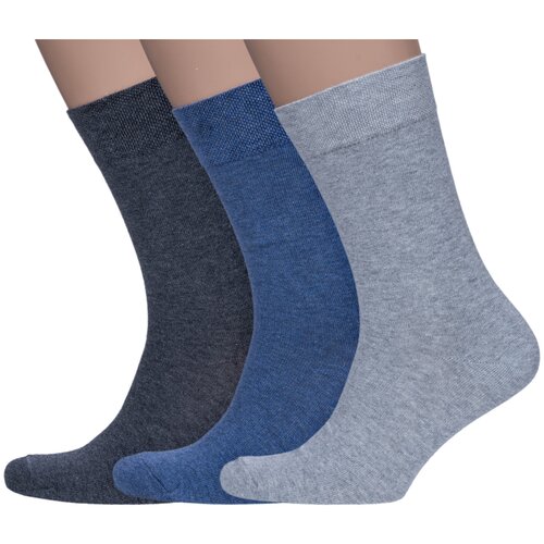 фото Комплект из 3 пар мужских носков "наше" смоленской чулочной фабрики микс 2, размер 25 смоленская чулочная фабрика