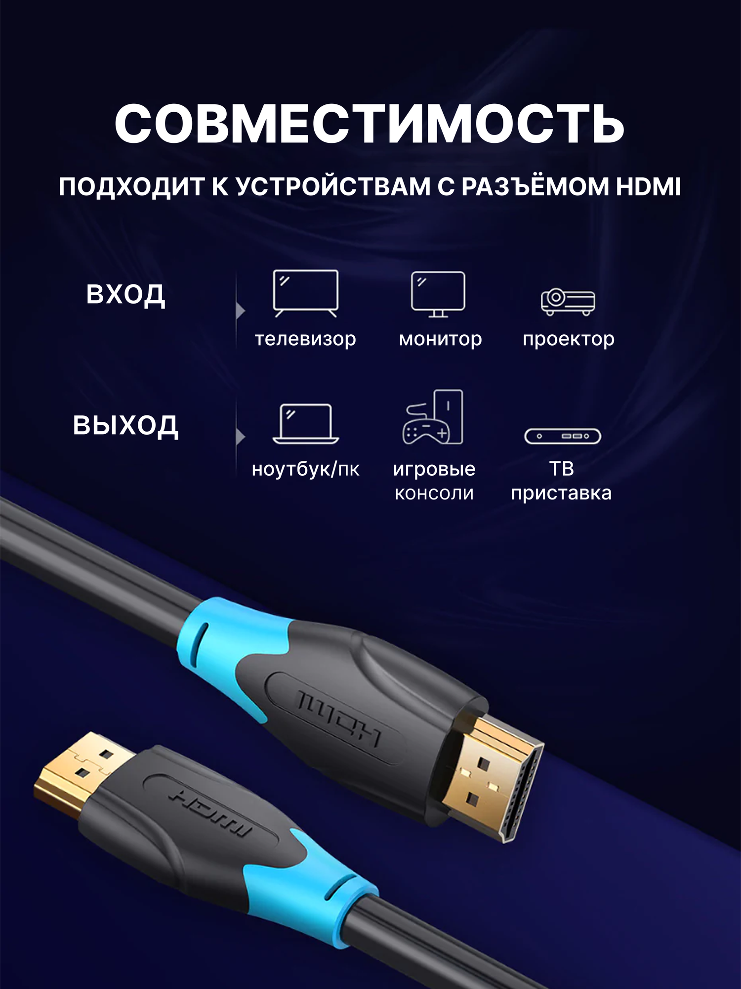 Кабель интерфейсный HDMI-HDMI Vention - фото №11