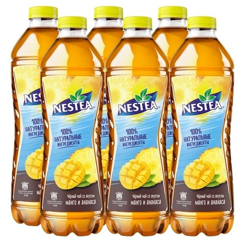 Чай холодный черный NESTEA Нести Манго Ананас 6 шт по 1,5Л - фотография № 1