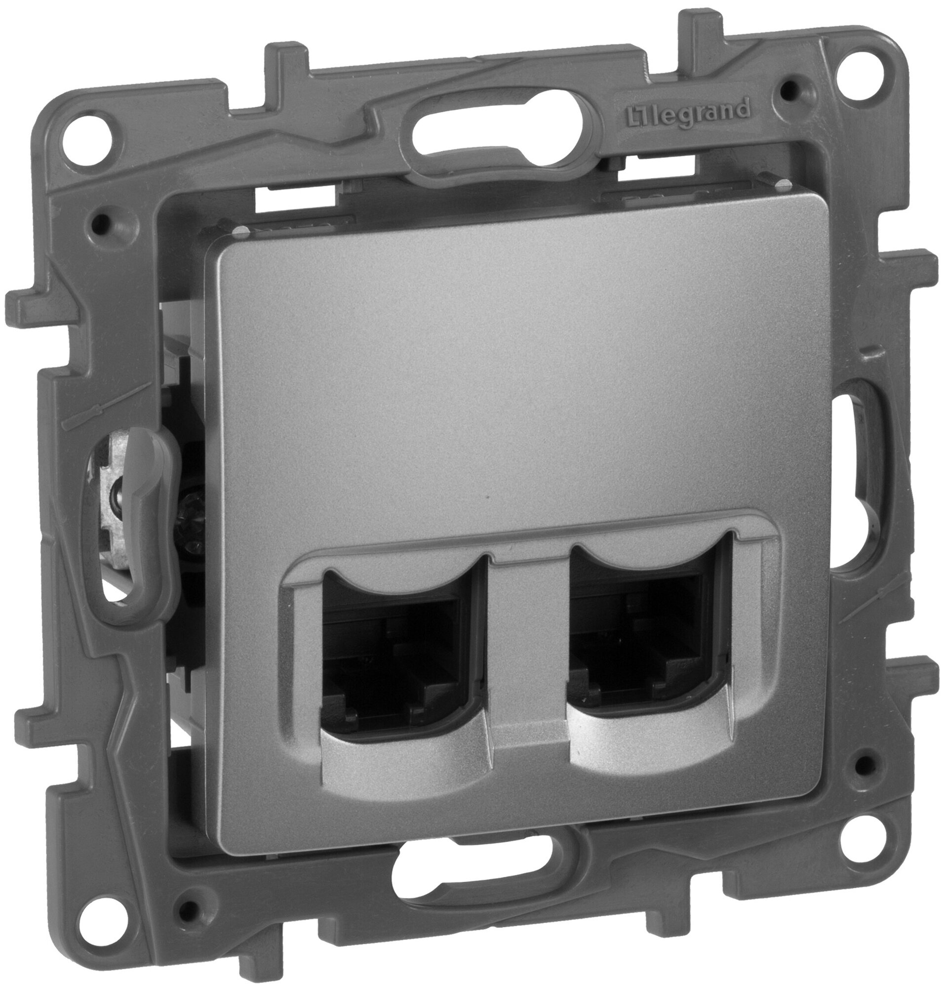 Legrand Роз 2ХRJ45 5е UTP АЛЮ Etika 672455 .