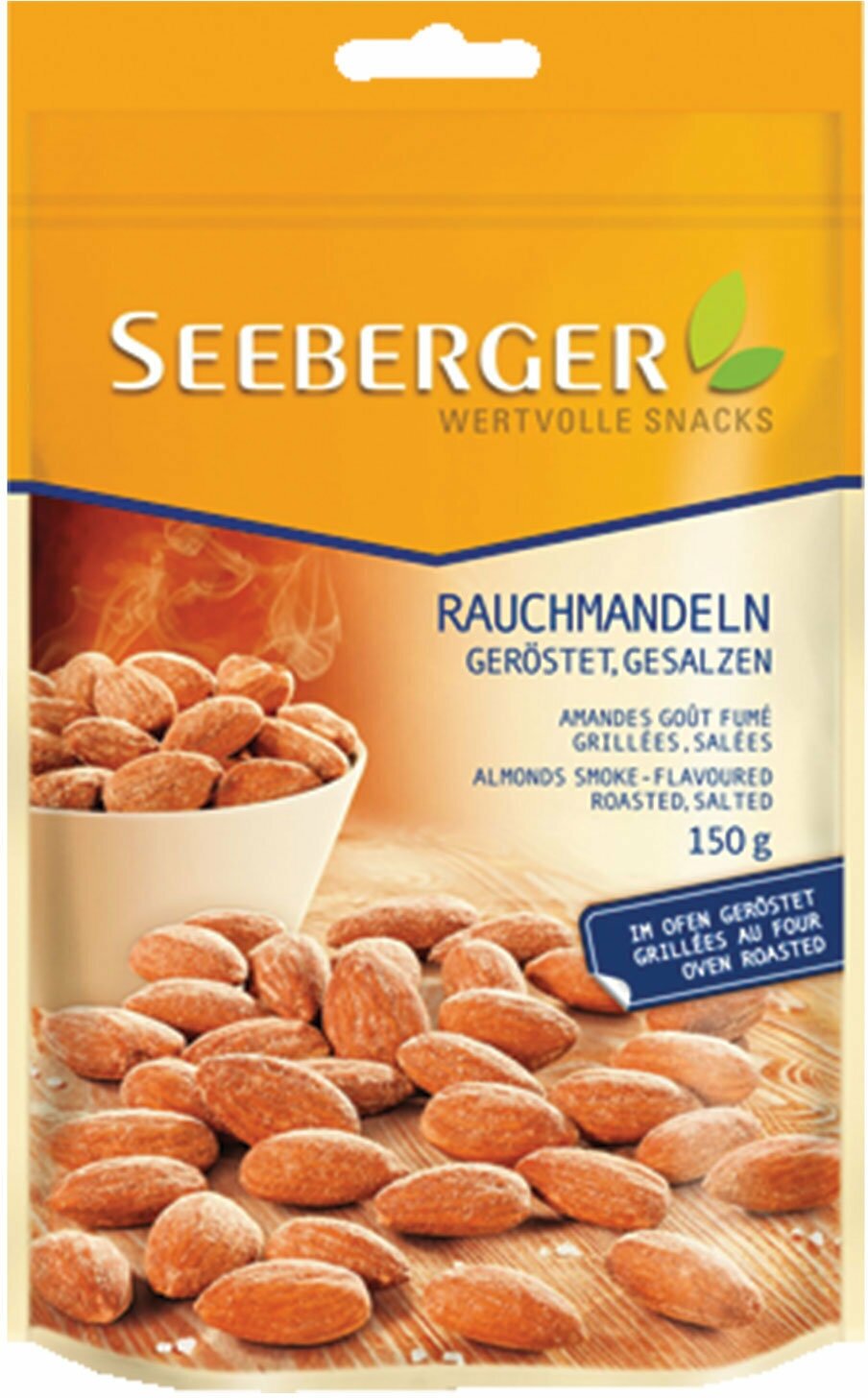 Орехи Seeberger Almonds smoke-flavoured roasted, salted Миндаль жареный соленый с копченым вкусом, 150 г - фото №5