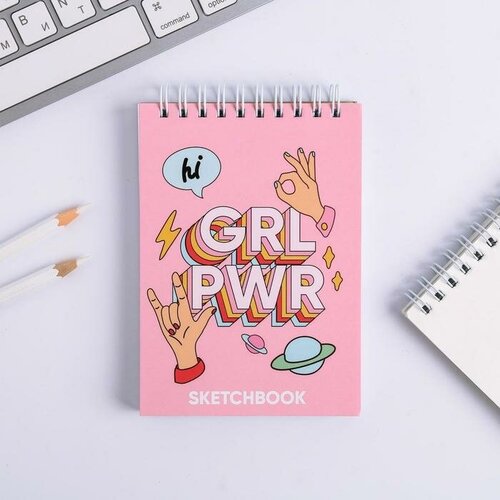 Скетчбук GRL PWR А6, 80 л, 100 г/м, 2 штуки скетчбук grl pwr а6 80 л 100 г м