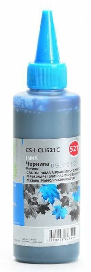 Чернила CACTUS CS-I-CLI521С, для Canon, 100мл, голубой [cs-i-cli521c] - фото №4