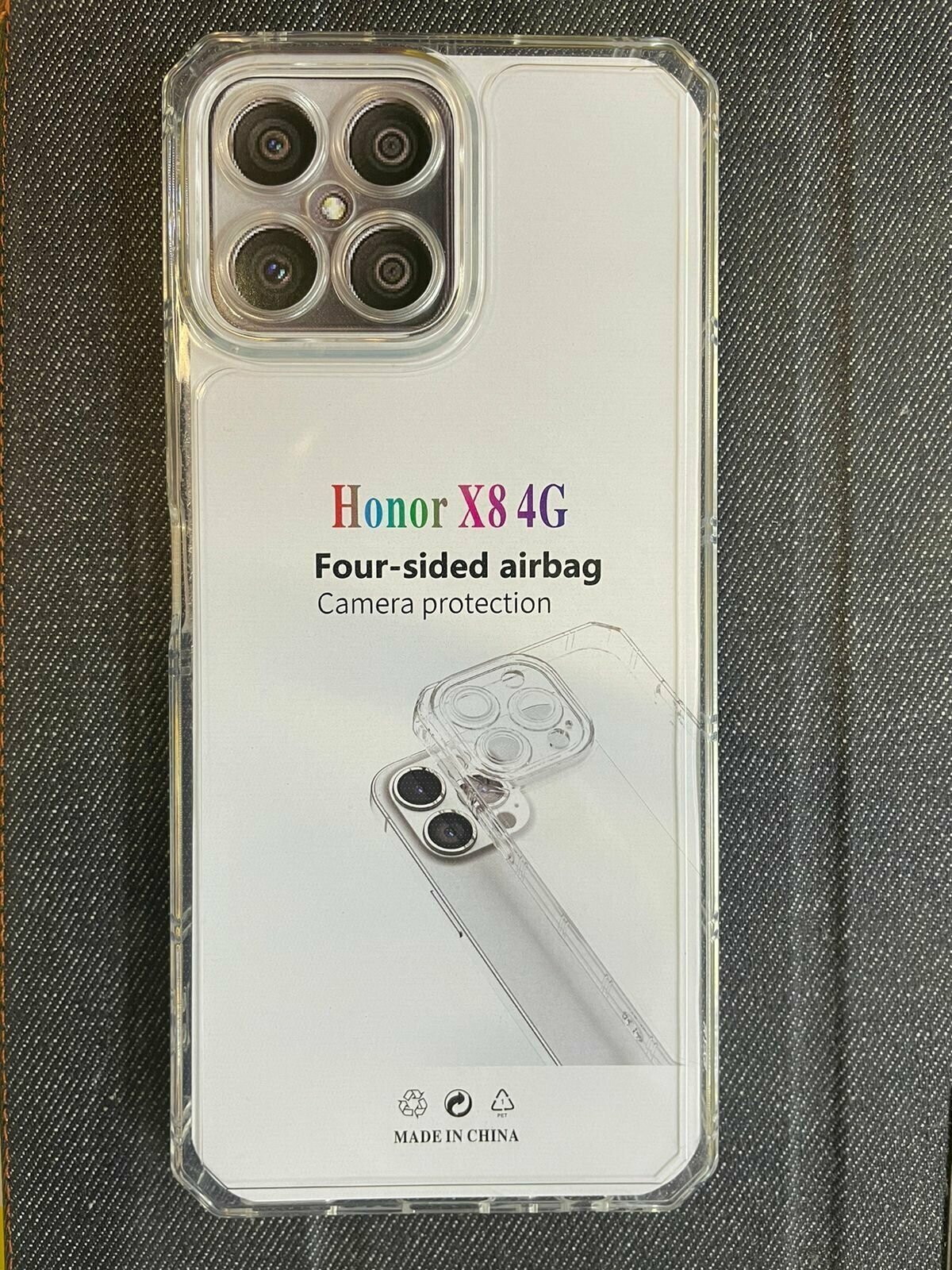 Чехол для Honor X8 4G, Armor (противоударный) с защитой камеры