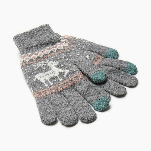 Перчатки Minaku, демисезон/зима, размер 8, серый