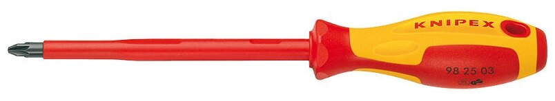 Отвёртка VDE Pozidriv PZ3 x 150 мм, длина 270 мм, диэлектрическая Knipex KN-982503