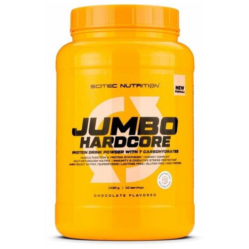 scitec nutrition jumbo hardcore 1530 g chocolate Scitec Nutrition Jumbo Hardcore 1530 гр, белый шоколад