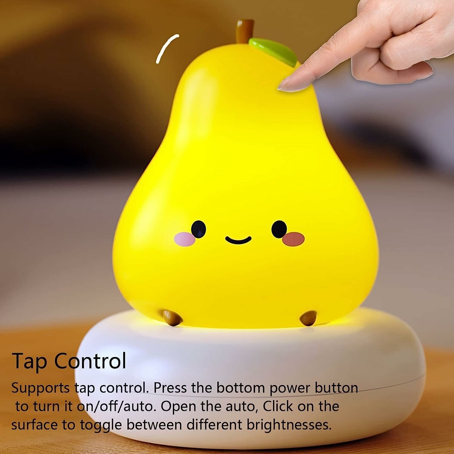 Ночник-игрушка сенсорный и беспроводной Pear, USB - фотография № 6