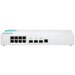 QNAP Коммутатор QNAP QSW-308-1C Unmanaged 10 Gb / s switch with 3 SFP + ports, of which 1 is combined with RJ-45, and 8 1 Gb / s RJ-45 ports, bandwidth up to 76 Gb / s, support JumboFrame