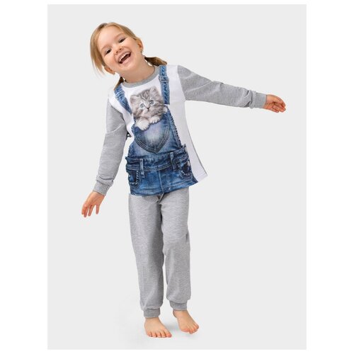 фото Пижама mf, брюки, размер 110, серый