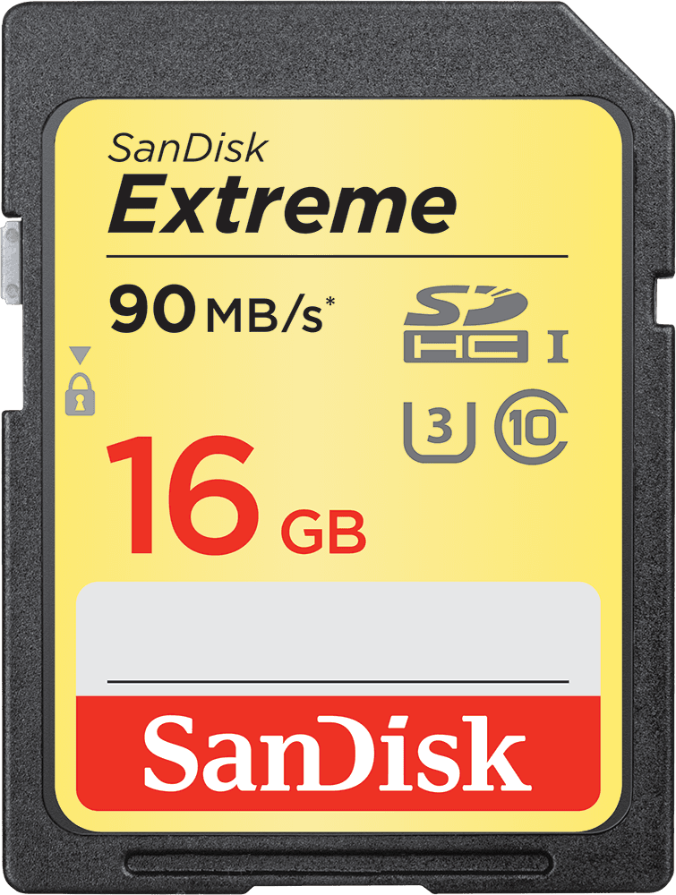 Карта памяти SanDisk SDHC Extreme Pro Class 10 UHS-I U3 (90/40MB/s) 16GB