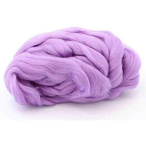 Шерсть для валяния троицкая полутонкая светлая фиалка (0389), 100%шерсть, 100г, 2шт