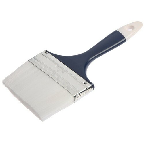 Кисть плоская тундра искусственная щетина пластиковая рукоятка 4 100 мм 357₽
