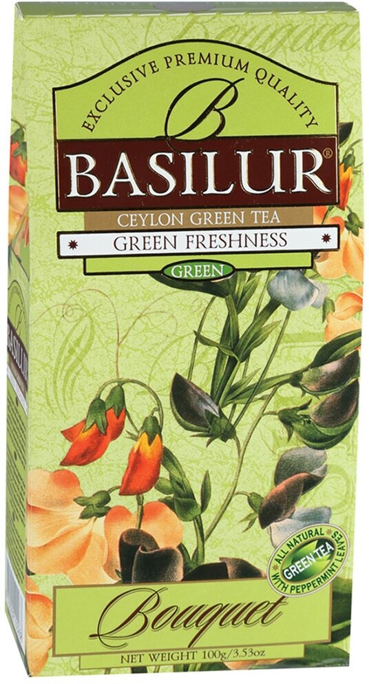 Чай зеленый Basilur Bouquet Green freshness, 100 г - фотография № 5