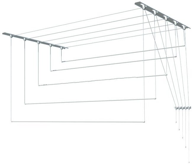 Сушилка для белья Лиана потолочная лиана Люкс 2,2м 5 стержней
