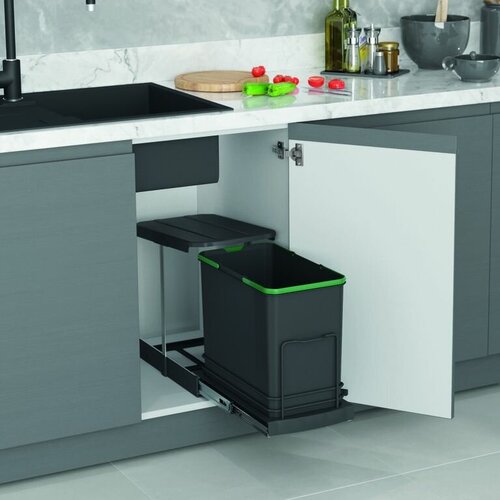 Ведро для мусора, Starax Large Busket S-2571-А (S-2571) в модуль 400мм (260х440х400мм), антрацит