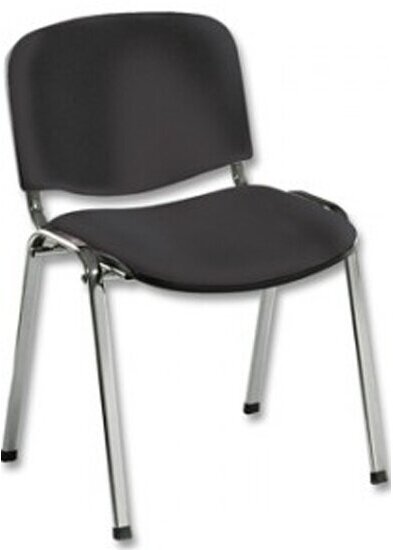 Стул для посетителей Easy Chair Rio (изо) хром, ткань чёрная С-11/ТК-1