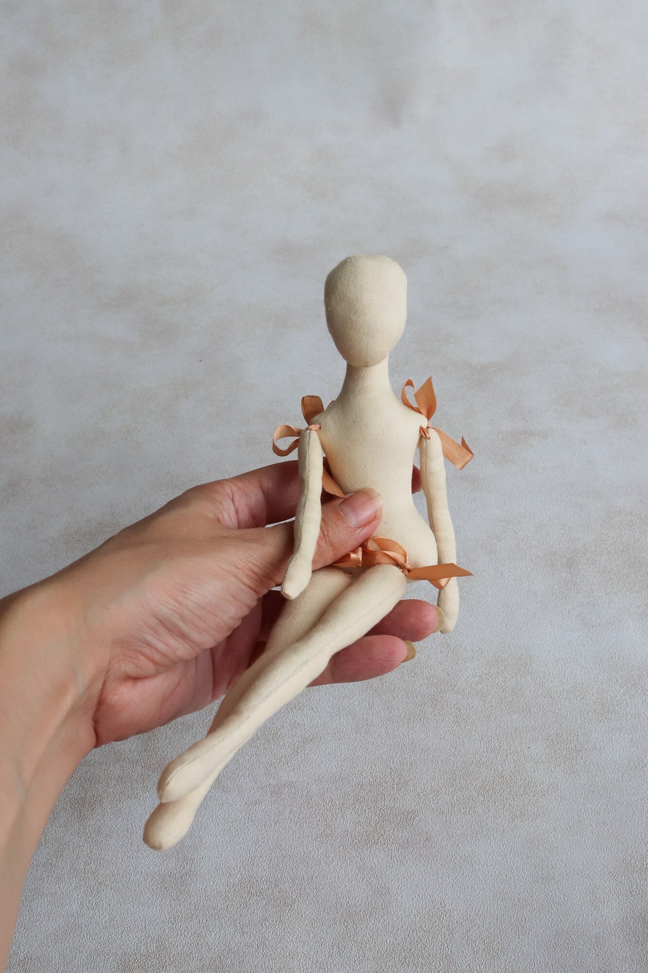 Арин, 24 см. Заготовка интерьерной куклы из текстиля для творчества, рукоделия, хобби